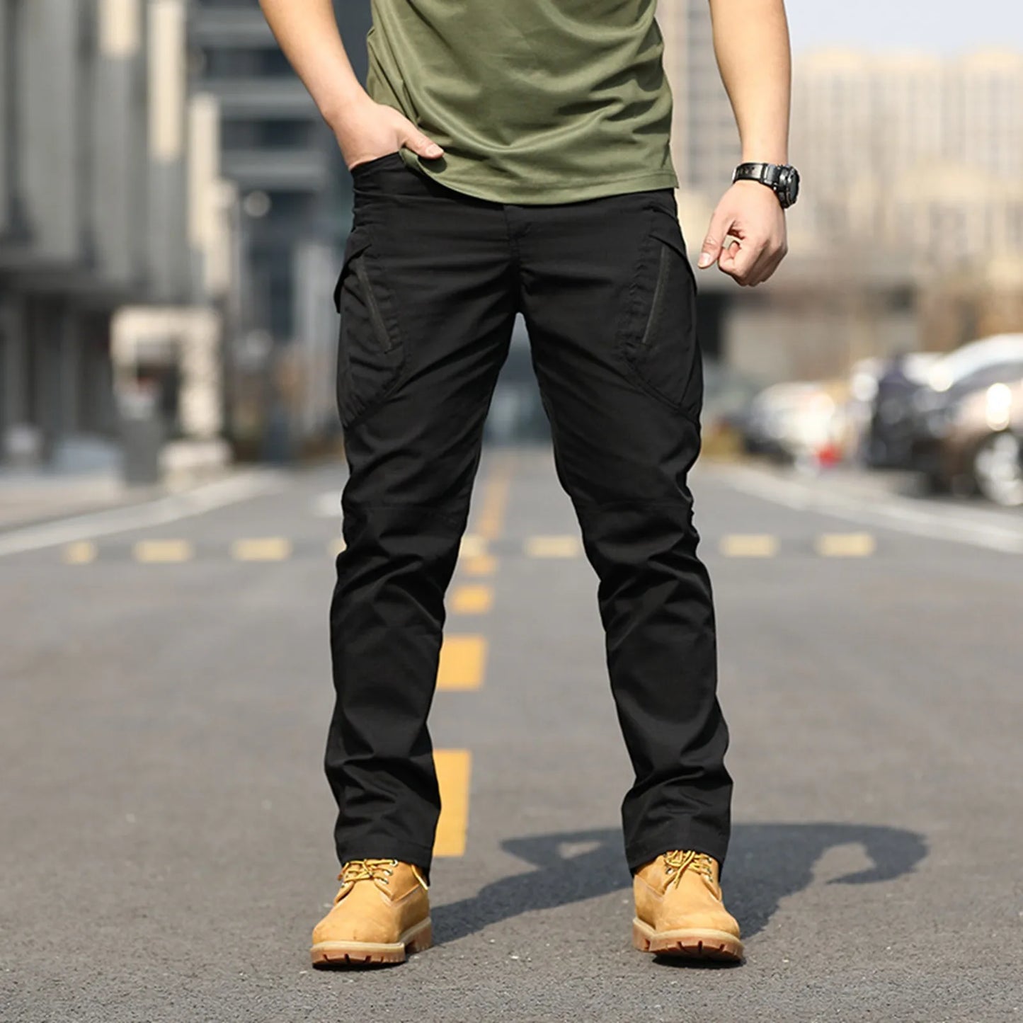 Men's Overalls Pants Pants Outdoor Elastic Loose Soft Pants Spring And Autumn Pants Men's Outdoor Sports Jogging Tactical Pants