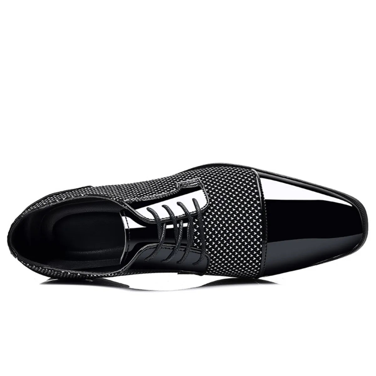 Men's Dress Shoes Classic Lace-up Formal Oxfords Modern Tuxedo Business Casual Scale Pattern Comfort Formal Shoes for Men
