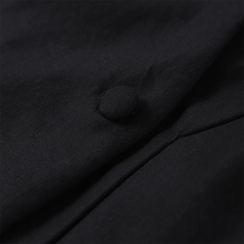 Chic Deconstructed Women's Blazer Full Sleeve Double-Breasted Waist-Closed Lady Jackets 2026 Spring Female Street Coats New