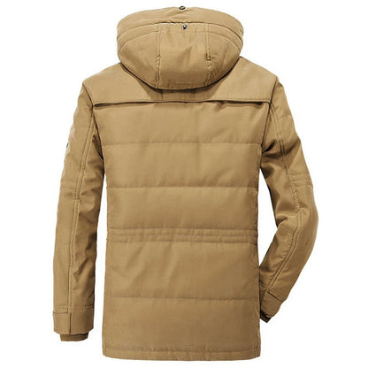 Men Winter New Fleece Warm Thick Windproof Parkas new Jackets Coat Men Autumn Fashion Hooded Casual Tactics Military Parkas Men