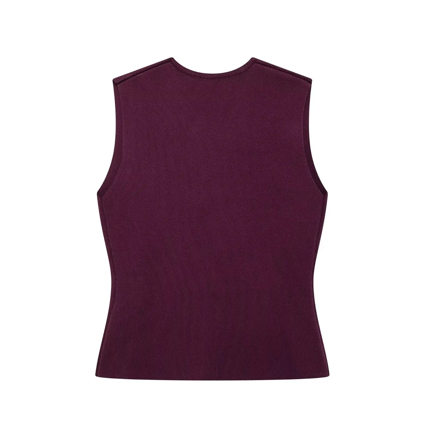 HH Women 2 Piece Skirt Set Elegant V-Neck Sleeveless Button Knitted Vest Top+Splicing High Waist Zipper Ankle-Length Skirts