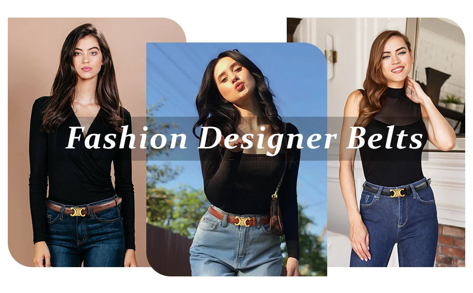 Summer women's belts Double C design fashion belts Match with dresses and jeans Fashionable and versatile