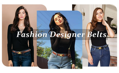 Summer women's belts Double C design fashion belts Match with dresses and jeans Fashionable and versatile
