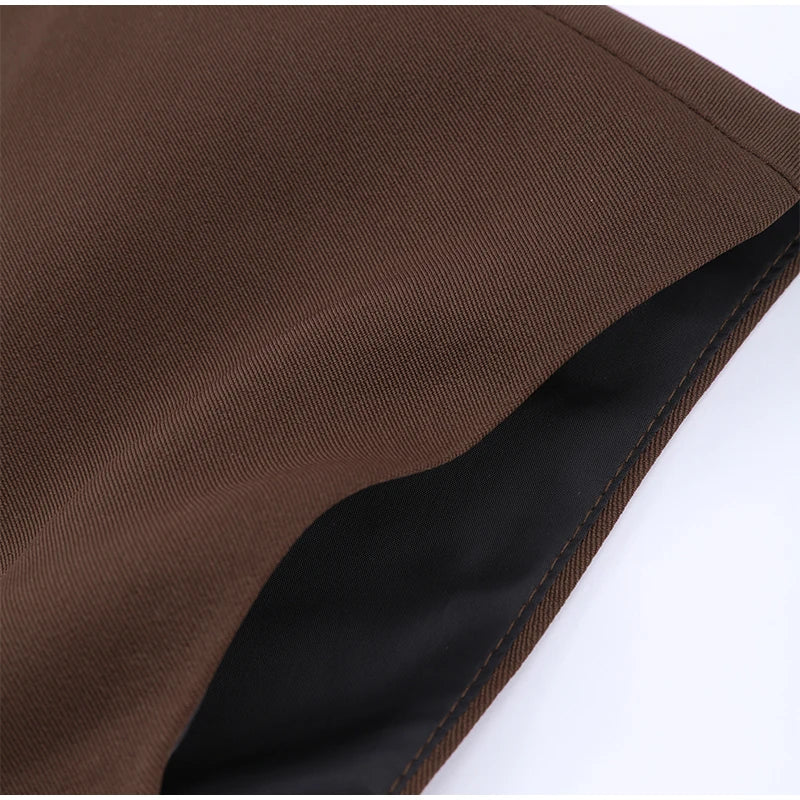 Casual Women's Trouser Suit Single Button Blazer High Waist Wide Leg Pants Lady Suits 2025 Spring Summer 2 Pieces Set Women