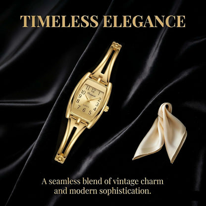 Luxury Women's Watches Fashion Rectangle Alloy Watch Strap Bracelet Quartz Watch Vintage Exquisite Ladies Clock Gift Reloj Mujer