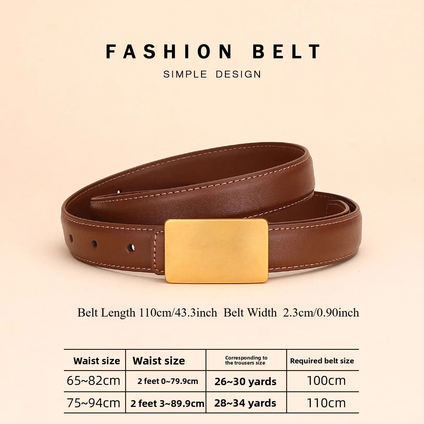 Women's Leather Belt Luxury Brand Waist Chain for Jeans and Dress Retro Pyramid Buckle Double Sided Belts