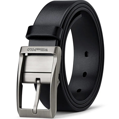 Genuine leather men's retro belt, needle buckle fashion belt, versatile casual pants belt