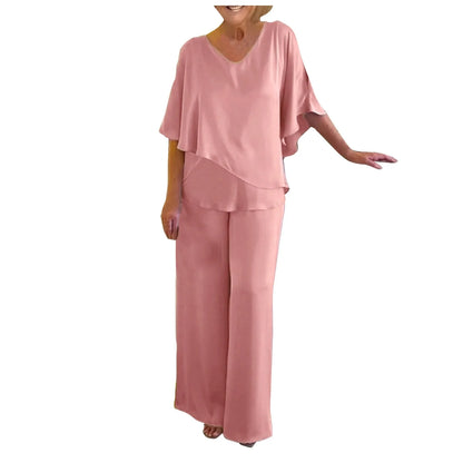 Pants Suit Two Piece Set Soild Female Outfit Summer Women'S 2 Piece Casual Outfit Elegant Ladies Fashion Pant Suit костюм