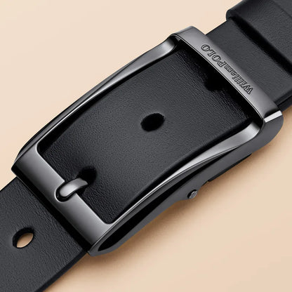 Genuine leather men's retro belt, needle buckle fashion belt, versatile casual pants belt
