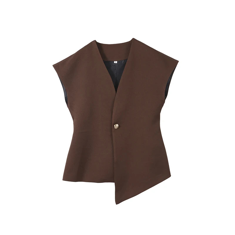 Casual Women's Trouser Suit Single Button Blazer High Waist Wide Leg Pants Lady Suits 2025 Spring Summer 2 Pieces Set Women