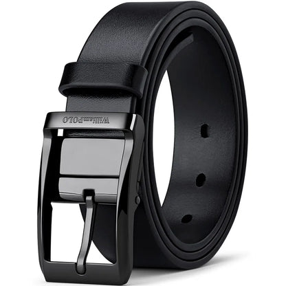 Genuine leather men's retro belt, needle buckle fashion belt, versatile casual pants belt
