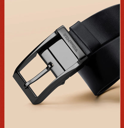 Genuine leather men's retro belt, needle buckle fashion belt, versatile casual pants belt