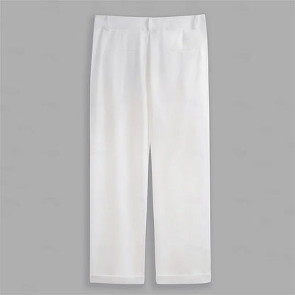Men s  Fit Dress Pants Solid Color Flat Front Trousers Classic Business Casual Suit Pants Modern Formal Wear Hemmed Bottoms