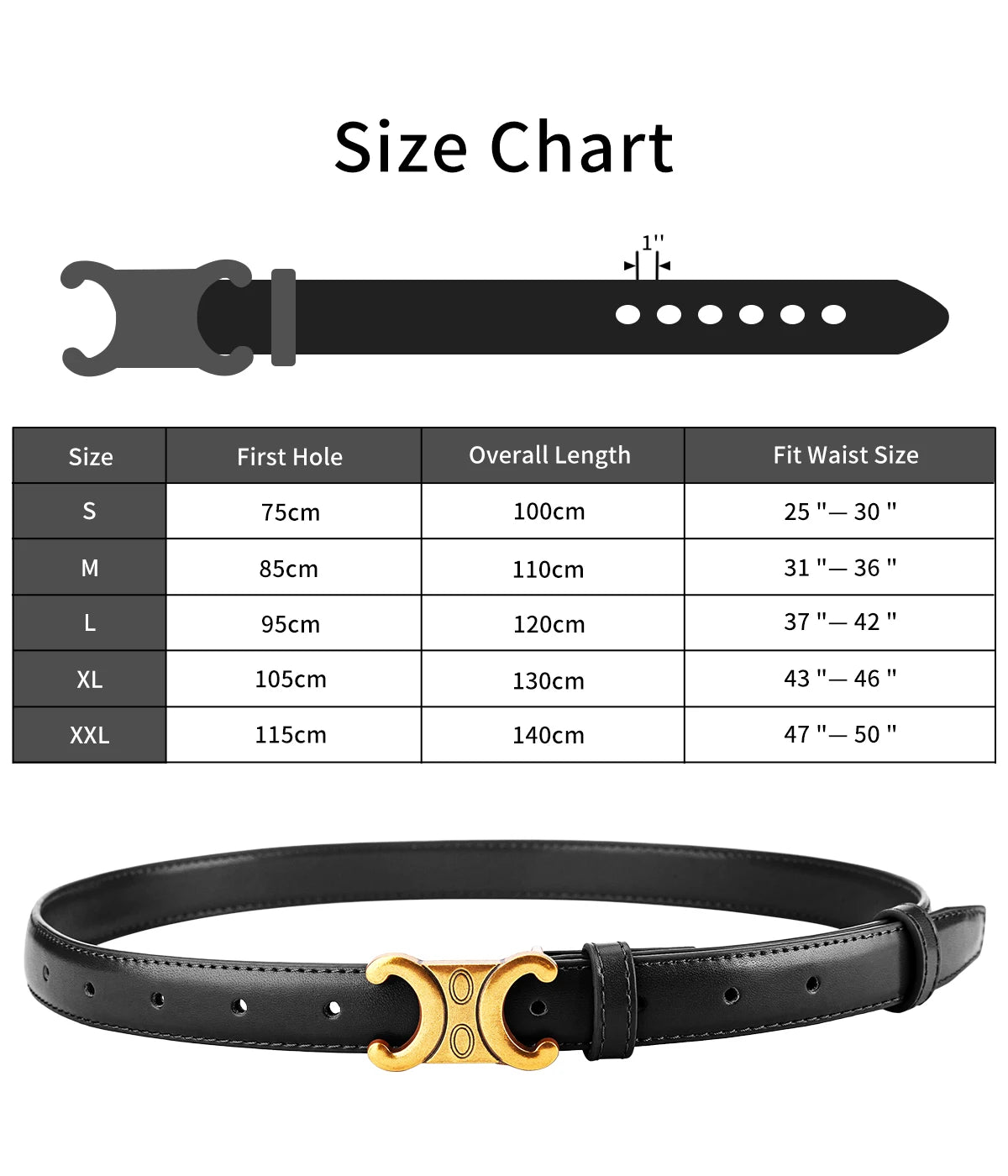 Summer women's belts Double C design fashion belts Match with dresses and jeans Fashionable and versatile