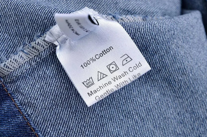 KONDALA Vintage Casual Chic Women Cowboy Suit Zipper Loose Jackets Long Pockets Pants Fashion 2025 Spring Summer Denim Suits