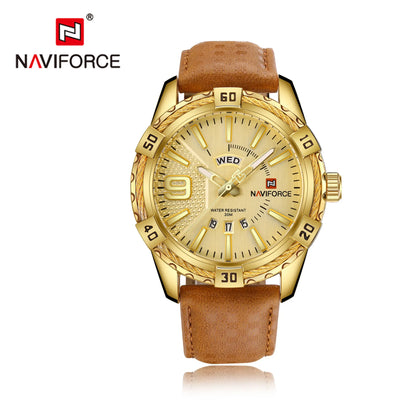 NAVIFORCE Luxury Brand Men's WristWatch Original Fashion Quartz Classic Watches For Men Waterproof Business Steel Band Clock Man