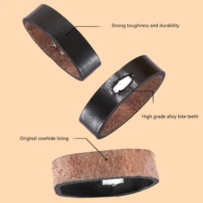 Waist Belt DIY Components Universal Waist Belt Loop Genuine Leather DIY Waist Belt Link Loop Buckle Belt Keeper Teenager